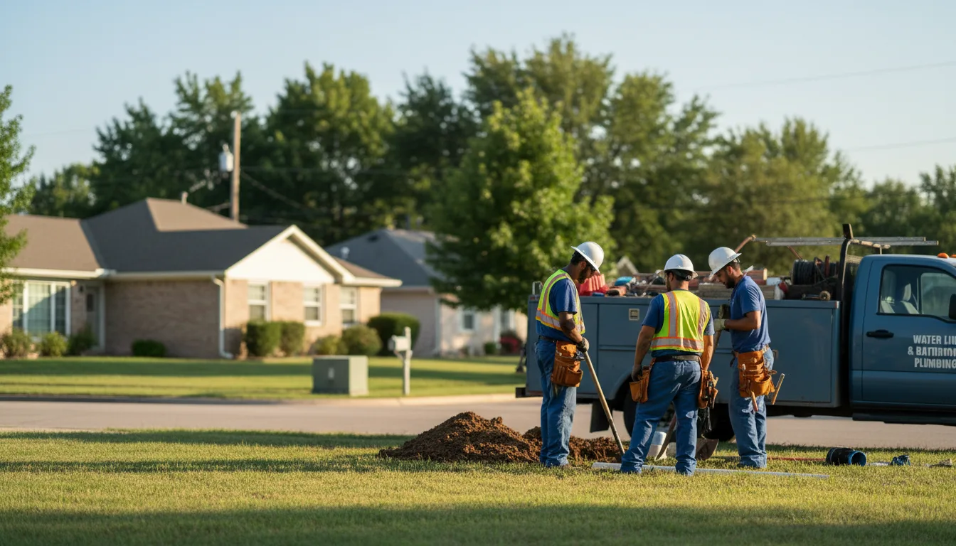 Residential water line and bathroom plumbing service in Conway, PA